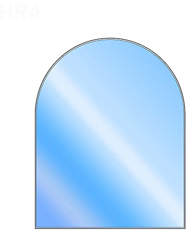 LANZZAS Bodenplatte Halbrund groß - 1000 x 1200 mm - Glasplatte | Funkenschutzplatte aus Glas