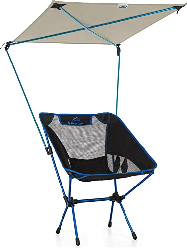 normani Ultraleichter Campingstuhl mit Sonnenschirm Sonnenschutz Gartenstuhl mit Sonnendach - Outdoor Camping Set mit 1270g - Strandstuhl Anglerstuhl mit Aluminiumgestell Navy OneSize