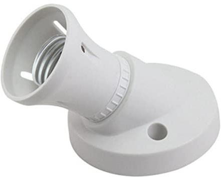 E27 Edison Screw Fitting Socket Converter,Screw Light Bulb Socket Holder,Wall Adapter,Retro StyleReplacement Lamp Ceiling Pendant Light Bulb Holders(Oblique Socket)