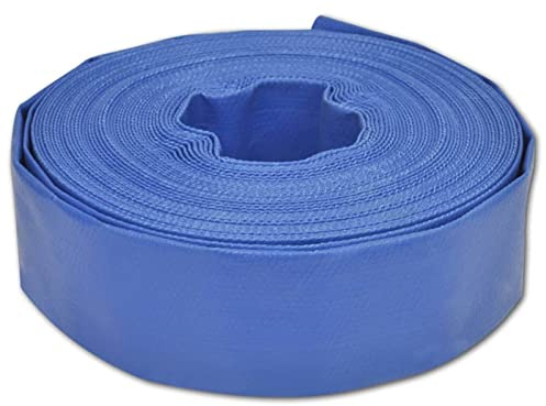 ZHOUMIN Garden Tool Tuyau plat 50 m 1,5 en PVC, tuyau de chantier, tuyau de pompe, tuyau d'arrosage
