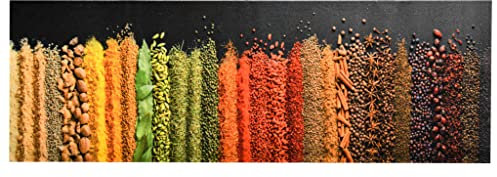 INLIFE Küchenteppich Waschbar Gewürze 60x300 cm,2.62kg,315954
