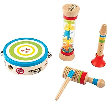 Generic Playtive Musikset Kinder Holz Mini Musikinstrument Musikant Percussion (5 Teilig)