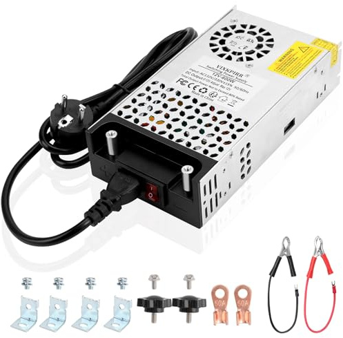 VIXKPIRR DC 12V 50A 600W Netzteil Transformator Schaltnetzgerät SMPS | Schaltnetzteil 230V AC auf DC 12V Netzteil 50A 600W Trafo, für Pumpen, LED‑Lichtleisten, CCTV‑Kameras, Autoradio, 3D‑Drucker