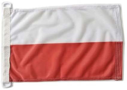 Flagge maritim von Polen, 45 x 30 cm, Billigflagge Polen, 30 x 45 cm Ringe