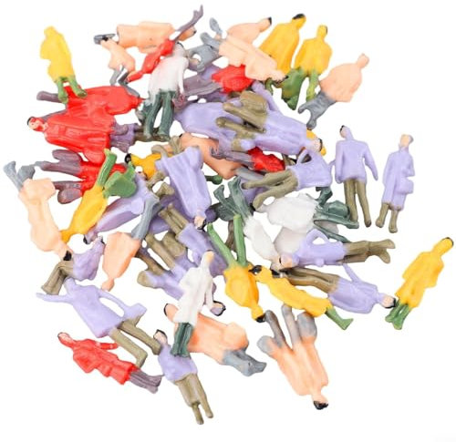 WIIYENA Realistics, HO Maßstab 1 87 Modellfiguren, bemalt, perfekt für Modelleisenbahn-Szenen, 50 Stück (50 Stück)