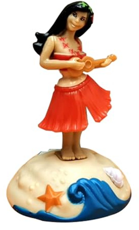 Bexdug Car Solar Dancing Toy, Solar Wobble Figures for Car Hawaii Girl, Solar Powered Dancing Hu-la Girl Dashboard Decorations Swinging Toy Collection Figurines