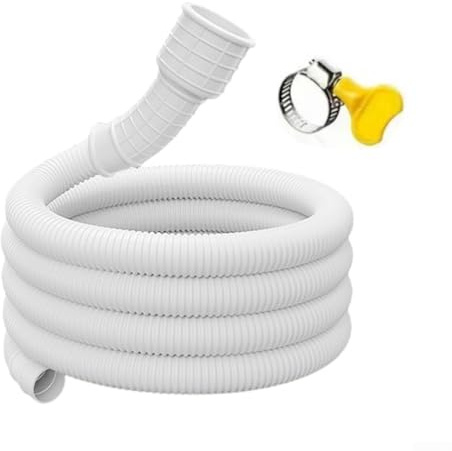 HEIBTENY Superior Bending and Tensile Capacity 15M White Drain Hose Pipe for Water Draining (500CM), 1BO3XRF1AM4W75W55C87TC82