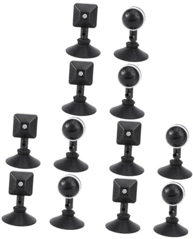 Happyyami 12pcs Fish Tank Bubbler Air Stone Oxygen Stone Bubble Diffuser Suction Cups Pack for Aquarium Air Diffuser Fine Bubbles