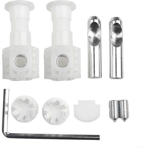 Boulons de chasse d'eau universels pour réservoir de toilettes, kits de boulons de fixation murale pour réservoir de toilettes (blanc)