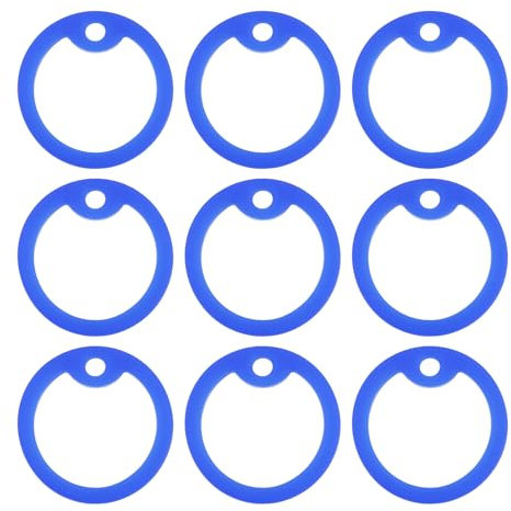 eMagTech Silikon-Schutzhülle für Namensschilder, runde Form, für Ausweise, Hundehalsband, Haustierzubehör für Hunde, Blau, 30 Stück