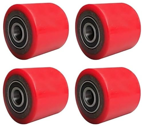 Roues de rechange en polyuréthane robustes for transpalettes, rouleaux de transpalettes, roulement à billes, alésage de 20 mm, diamètre 80 mm, roues en polyuréthane PU 80 x 90 mm, accessoires de chari