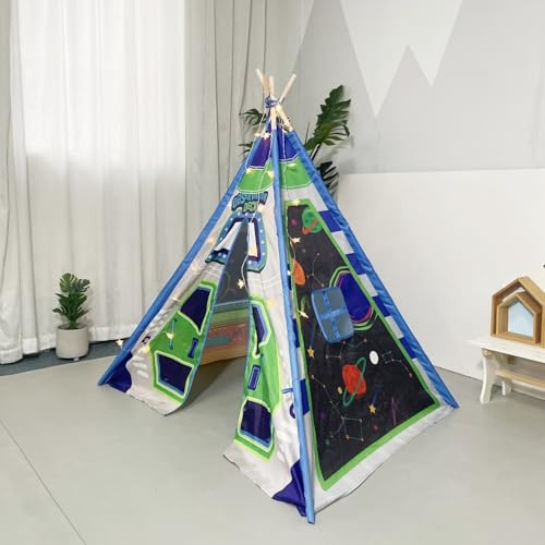 Benebomo Tienda Infantil Tipi para Niños y Niñas | Tienda de Juegos Plegable con Bolsa de Transporte | Casita de Tela para Interior y Exterior | Diseño India para Jardín y Habitación Infantil