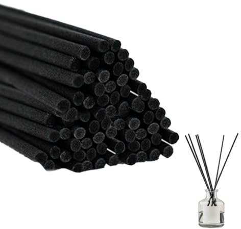 strrng 50 Pcs Black Reed Diffuser Sticks, Diffuser Reeds, For Home Office Hotel Spa