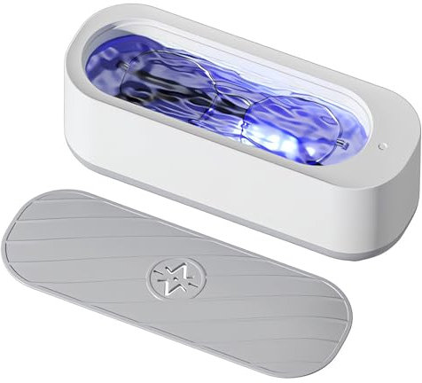 DSXVJHD Ultrasonic Cleaner, 45KHz Professional Jewellry Cleaner Machine, Portable Sonic Cleaner Gift for Women Men, Ultrasonic Cleaner for Jewelry Necklace Ring Glasses Watch Denture Retainer