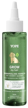 YOPE EXFOLIATING SCALP SCRUB, MICROPEELING ACID-ENZYMATIC | TARTARIC & GLYCOLIC ACID | ACTIVE ENZYMES | ALL HAIR TYPES |99% INGREDIENTS OF NATURAL ORIGIN | 115ml