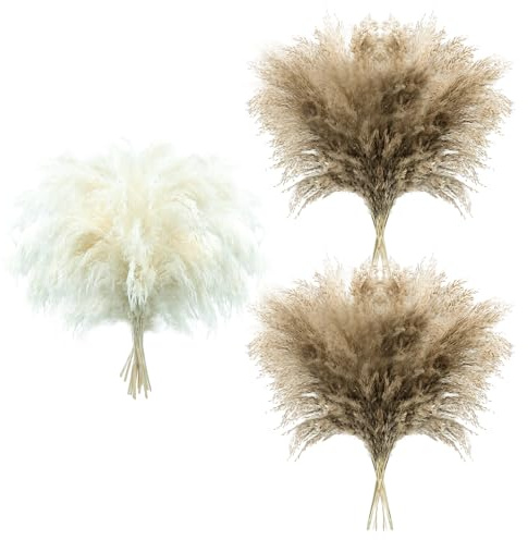 36 Stück Pampasgras-Trockenblumen, Boho-Bouquet, Trockenblumen, Hasenschwänze, Trockenblumen für die Vase, für Zuhause, Schlafzimmer und Wohnzimmer