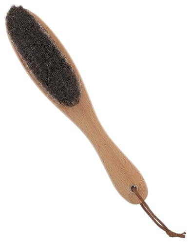 HAPINARY Pferdehaar Staubbürste mit Holzgriff Ergonomische Mähnenbürste Weiche Borsten für Sanfte Staubentfernung bei Pferden Tragbare Pferdepflegebürste für Gründliche Reinigung und