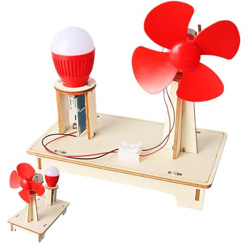 Kit di turbine eoliche in legno - Modello di costruzione di scienze fai -da -te, giocattolo a gambo educativo per bambini di età compresa tra 7 e 14 anni | Progetto fatto a mano divertente per aumenta
