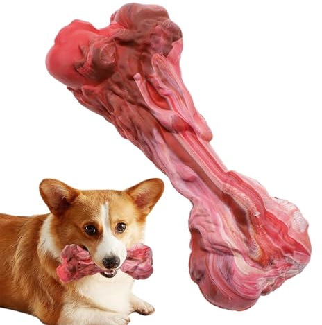 Tyinerc Hundekauspielzeug - Knochenförmiger Beißfester Gummi,Robustes Haustier-Kau- und Beißspielzeug - Für Training Spielzeit Tägliches Zuhause Wellness Entspannung Innen Und