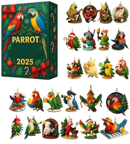 Weihnachten Countdown-Kalender 2025 - 2D Acryl Anhänger, Spielzeug Ornament 'Advent | 24 Tage Festlicher Kalender für Kinder, Jugendliche, Erwachsene, Familien