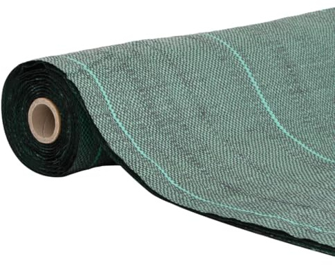 Toile anti-mauvaises herbes - Vert - 1 x 50 m - En polypropylène - Résistant à la déchirure - Perméable à l'eau - Respirante - Pour lutte contre les mauvaises herbes et protection du sol - Pour