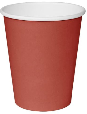 Fiesta GP407 Lot de 50 tasses à café à emporter à paroi simple, 355 ml, rouge