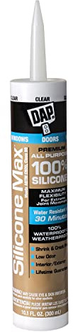 DAP Silicone Max All Purpose Sealant, Clear, 10.1 Oz (7079808791)