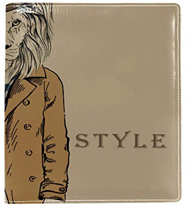 Lion Gentlemen dehnbarer Bucheinband, passend für die meisten Hardcover-Lehrbücher bis zu 22,1 x 16 cm, selbstklebender Stoff, Schulbuchschutz, waschbar und wiederverwendbar