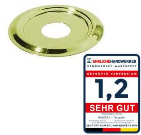 Abdeckrosette für Türspion – Zubehör zur Abdeckung alter Bohrungen | Ø 47 mm Außendurchmesser, Messing