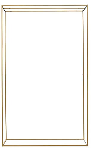 Arco de metal para boda, 2,8 x 1,6 m, arco de rosas, blanco, cuadrado, globo arco, para exterior, jardín y fiesta