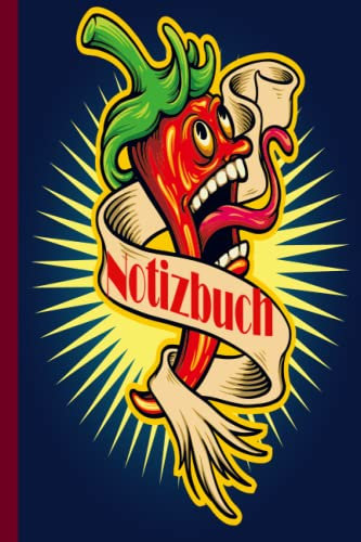 Chili Notizbuch: Chili Notizbuch breit liniert, liniertes Papier-Notizbuch für Schule, Studenten, Geschenk für Kinder, Jungen, Mädchen, Teenager, Chili-Notizbücher, Chili Liebhaber