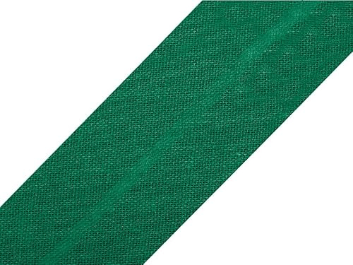 10 Meter Baumwoll - Schrägband/Einfassband Nahtband 100% Baumwolle Schrägbänder 18mm gefalzt (grün (26))
