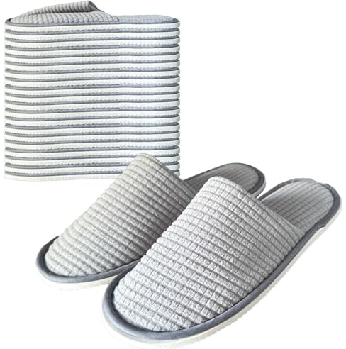 Anmerl 10 Paia Pantofole Monouso per Hotel All'Ingrosso Slippers Ospiti per Spa, Matrimoni, Viaggi, Taglia Universale, Antiscivolo, Lavabili e confezionate singolarmente