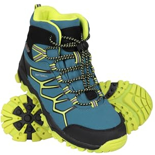 Mountain Warehouse Softshell Kids Waterproof Walking Boots Light Teal 4