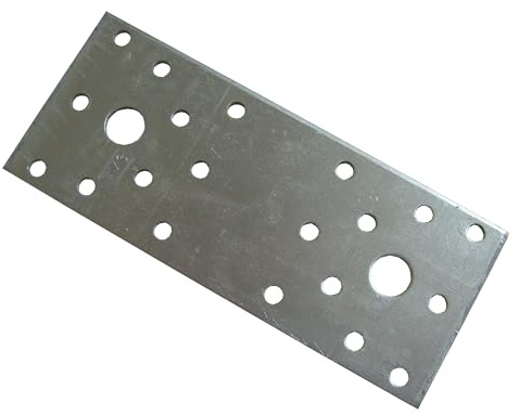 10 FMG Flachverbinder 135 mm x 55 mm aus 2,5 mm verzinkt, Löcher 5/11 mm