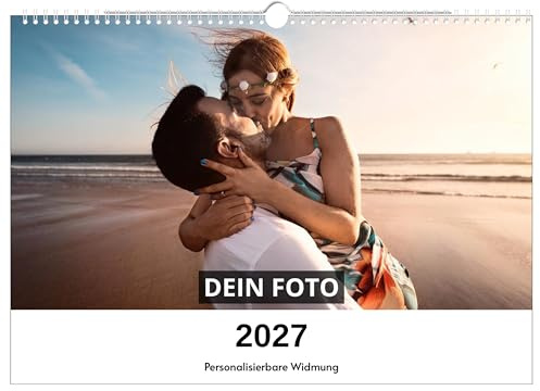 PrintPlanet® Fotokalender 2027 selbst gestalten – Wandkalender DIN A3, A4 oder A5 Querformat – mit eigenen Fotos – personalisiert – Foto-Wandkalender mit Bild-Upload & Widmung