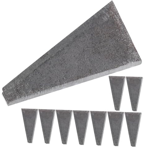 Homoyoyo 10 Piezas Cuña Triangular Cuña De Hachas De Metal Con Mango De Cuñas Con Mango Redondo De Martillo De Herrero Clavo De Hierro Acero De Alto Carbono Herramienta