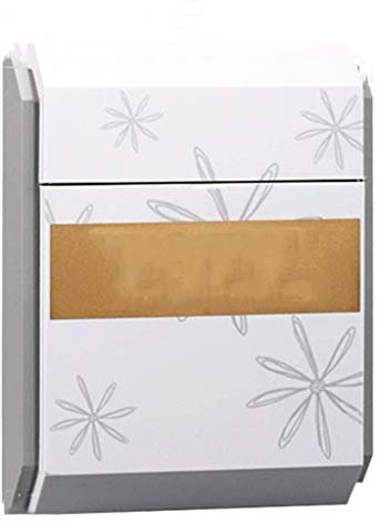 Briefkasten, Wandbriefkasten, Briefkasten, abschließbarer wasserdichter Briefkasten, Kunststoff, Weiß
