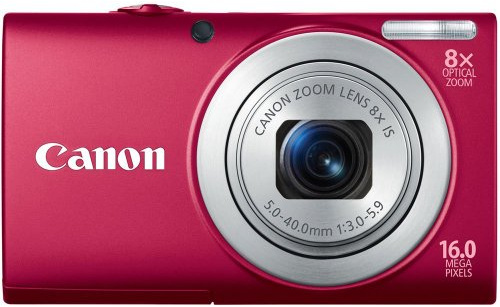 Canon PowerShot A4000 is 16.0 MP Digital Camera with 8X Optical Image Stabilized Zoom 28mm Wide-Angle Lens with 720p HD Video Recording and 3.0-Inch LCD Red (Renewed)