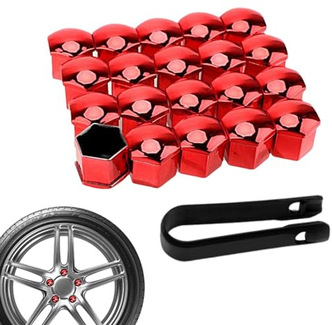 20 copridadi per ruota, 17/19/21 mm, tappi protettivi per bulloni delle ruote, con strumento di rimozione, copribulloni per auto