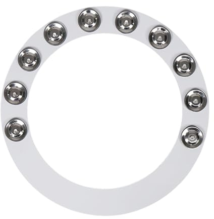Drum Becken Ringe, Becken Ching Ringe, Bass Drum Tamburin Snare Drum Effekt Glocke 36cm, Silber