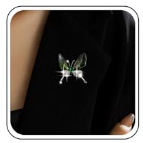 Inateannal Kristall Schmetterling Brosche Pins Bunten Schmetterling Strass Brosche Schmetterling Revers Brosche Pin Vintage Acryl Schmetterling Brosche Tier Insekten Abzeichen Korsage Schmuck(grün)