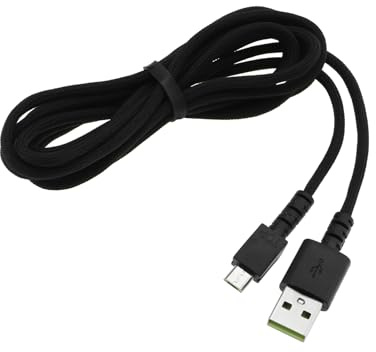 Create idea Nylon Braided Mouse Charging Cable 189.5CM Wireless USB Charger Cord Compatible with Razer Naga Pro 20000 DPl Compatible with DeathAdder V2 Pro
