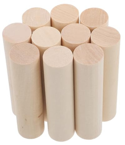 COHEALI 10St geschnitzter Holzstab schreib schreib schreib rundholzstäbe bescherung verkleidung grind DIY-Bastelstangen hausgemachte Ornamente DIY-Stangen aus Holz Holzstäbe basteln Linde