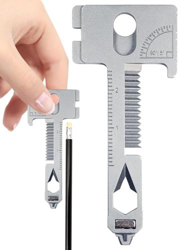 Herramienta Multifunción Para Llaveros, Herramienta Para Llaveros, Herramienta De Utilidad En Forma De Llave De Metal, Herramienta Multifuncional Portátil En Forma De Llave, Pequeño Kit De Gadgets