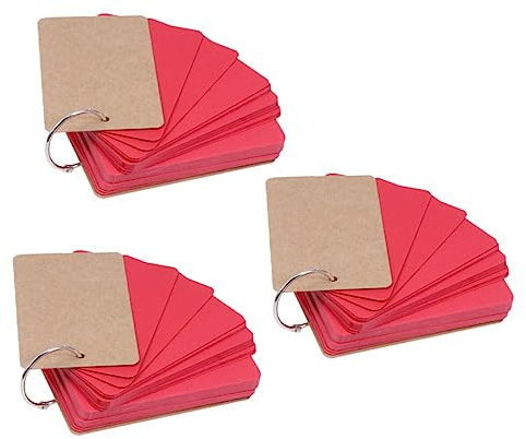 VILLCASE 3stücke Notizblock Im Taschenformat Aus Papier Mit Ringverschluss Kompaktes Design Für Schule Und Büro Als Notizzettel Oder Lesezeichen Verwendbar
