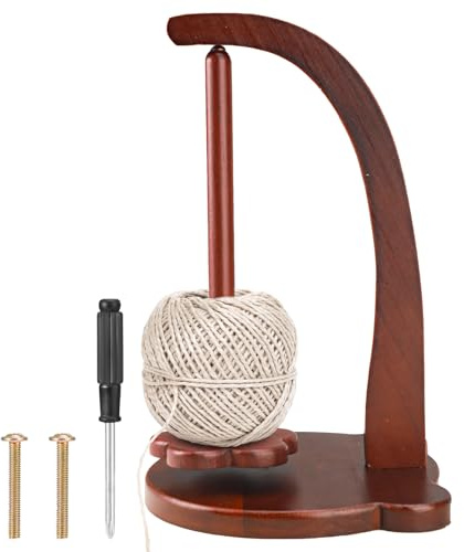 Gosknor Porta Filato per Lavoro a Maglia e Uncinetto, Pendolo Magnetico Porta Gomitolo di Filato Porta Rocchetto Filato in Legno Filatore di Filato Regalo per Gli Amanti Lavoro Maglia (Colore retrò)