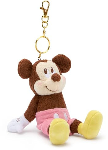 Disney Store Official Mickey Mouse Plush Keychain, 18cm / 7, Cuddly Toy on Removable Keyring, Suitable from 1 Year +