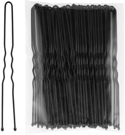 50 stycken hårnålar svart, Bobby Pins svart, 7 cm hårklämmor för kvinnor hårstift, U-formade hårnålar hårklämmor, metallhårspännen för kvinnor flickor hårstyling högstickningsfrisyrer