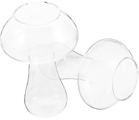 Gatuida 2pezzi Bicchieri Cocktail Vetro Design Fungo Tazza Spessa Per Cocktail Succhi Di Frutta Latte Base Stabile Bocca Rotonda Per Bar Feste e Uso Quotidiano